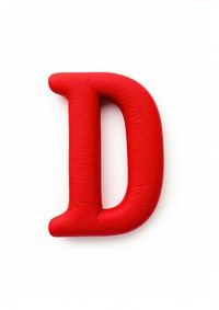 D letters plasticine text red white background. AI generated Image by rawpixel.