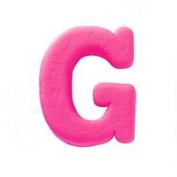 Lowercase g letters plasticine text number pink. AI generated Image by rawpixel.