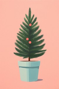 Christmas tree pot plant celebration decoration. AI generated Image by rawpixel.