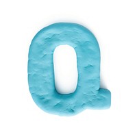 Plasticine Q letters turquoise dessert number. AI generated Image by rawpixel.