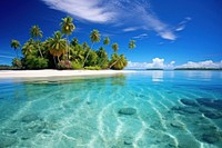 Exotic island landscape beach sea outdoors. AI generated Image by rawpixel.