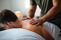 Back massage patient adult hand. AI generated Image by rawpixel.