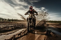 Motorcyclist motorcycle motocross vehicle. AI generated Image by rawpixel.