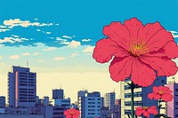 Flower city hibiscus outdoors. AI generated Image by rawpixel.