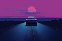 A riding car vehicle horizon nature. AI generated Image by rawpixel.