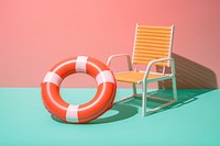 Chair furniture lifebuoy inflatable. AI generated Image by rawpixel.