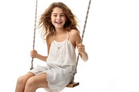 Swing sitting child white. AI generated Image by rawpixel.