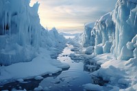 Melting ice shelf landscape mountain outdoors. AI generated Image by rawpixel.