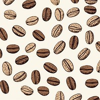 Backgrounds pattern coffee nut. AI generated Image by rawpixel.