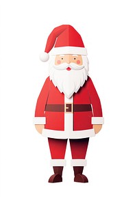 Santa Claus wearing red Christmas hat christmas white background representation. AI generated Image by rawpixel.