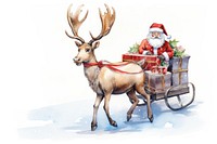 Christmas mammal deer white background. AI generated Image by rawpixel.