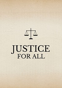 Justice for all  poster template