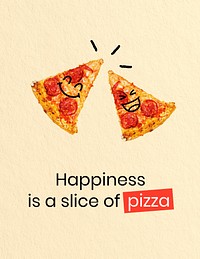 Cute pizza  poster template