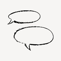 Speech bubble doodle, illustration vector