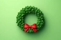 Wreath christmas ribbon green. AI generated Image by rawpixel.