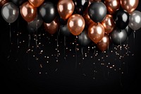 Balloons black background illuminated celebration. AI generated Image by rawpixel.