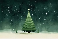 Christmas tree nature plant night. AI generated Image by rawpixel.