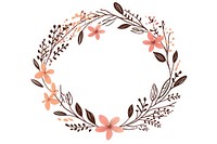 Christmas wreath doodle minimal pattern flower plant. AI generated Image by rawpixel.