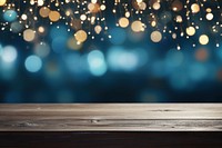Bokeh blue background wood backgrounds christmas. AI generated Image by rawpixel.