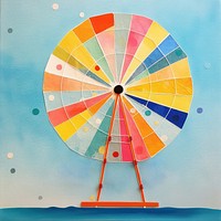 Ferris wheel painting art transportation. 