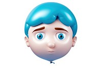 Boy face portrait balloon toy white background. AI generated Image by rawpixel.