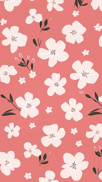 White flower pattern backgrounds blossom. AI generated Image by rawpixel.