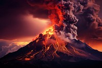 Active volcano nature mountain outdoors. AI generated Image by rawpixel.