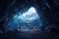 Glacier cave nature glacier ice. AI generated Image by rawpixel.