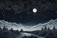 Snow landscape astronomy nature. AI generated Image by rawpixel.