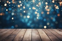 Bokeh blue background wood backgrounds christmas. AI generated Image by rawpixel.
