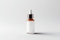 White skincare dropper bottle cosmetics white background. AI generated Image by rawpixel.