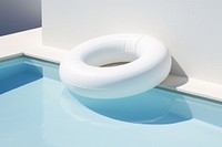 White swim ring pool inflatable lifebuoy. AI generated Image by rawpixel.
