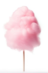 Cotton candy lollipop nature white background. 