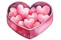 Heart shape pink box. 