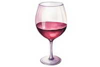 Watercolor wine glass bottle drink white background. AI generated Image by rawpixel.