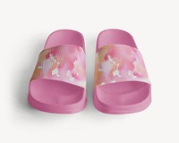 Pink sandals, casual summer fashion