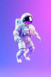 A astronaut purple space blue. AI generated Image by rawpixel.