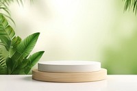 Podium plant leaf table. AI generated Image by rawpixel.