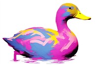Duck animal bird white background. AI generated Image by rawpixel.