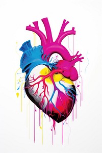 Organ heart purple white background creativity. 