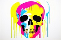 Skull art creativity splattered. AI generated Image by rawpixel.