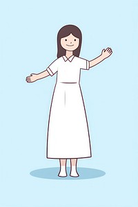 Nurse cartoon dress happiness. AI generated Image by rawpixel.