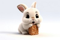 Baby bunny mammal animal food. AI generated Image by rawpixel.