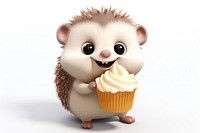 Baby hedgehog cake dessert cupcake. AI generated Image by rawpixel.
