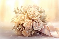 Bouquet of ivory roses wedding flower plant. AI generated Image by rawpixel.