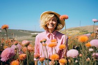 South african woman flower landscape portrait. AI generated Image by rawpixel.