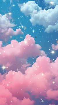 Cute wallpaper cloud sky backgrounds. AI generated Image by rawpixel.