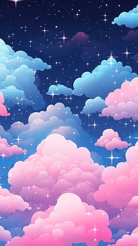 Cute wallpaper cloud sky backgrounds. AI generated Image by rawpixel.