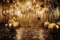 Gold chrome backdrop backgrounds balloon illuminated