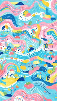 Vibrant water pattern abstract painting art. AI generated Image by rawpixel.